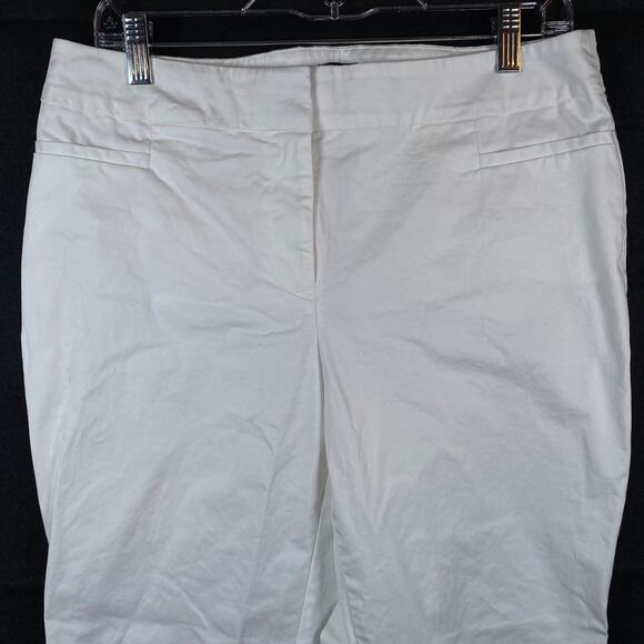 Ann Taylor Womens Pants White Factory Ankle Career Workwear Professional 8 - Picture 2 of 14